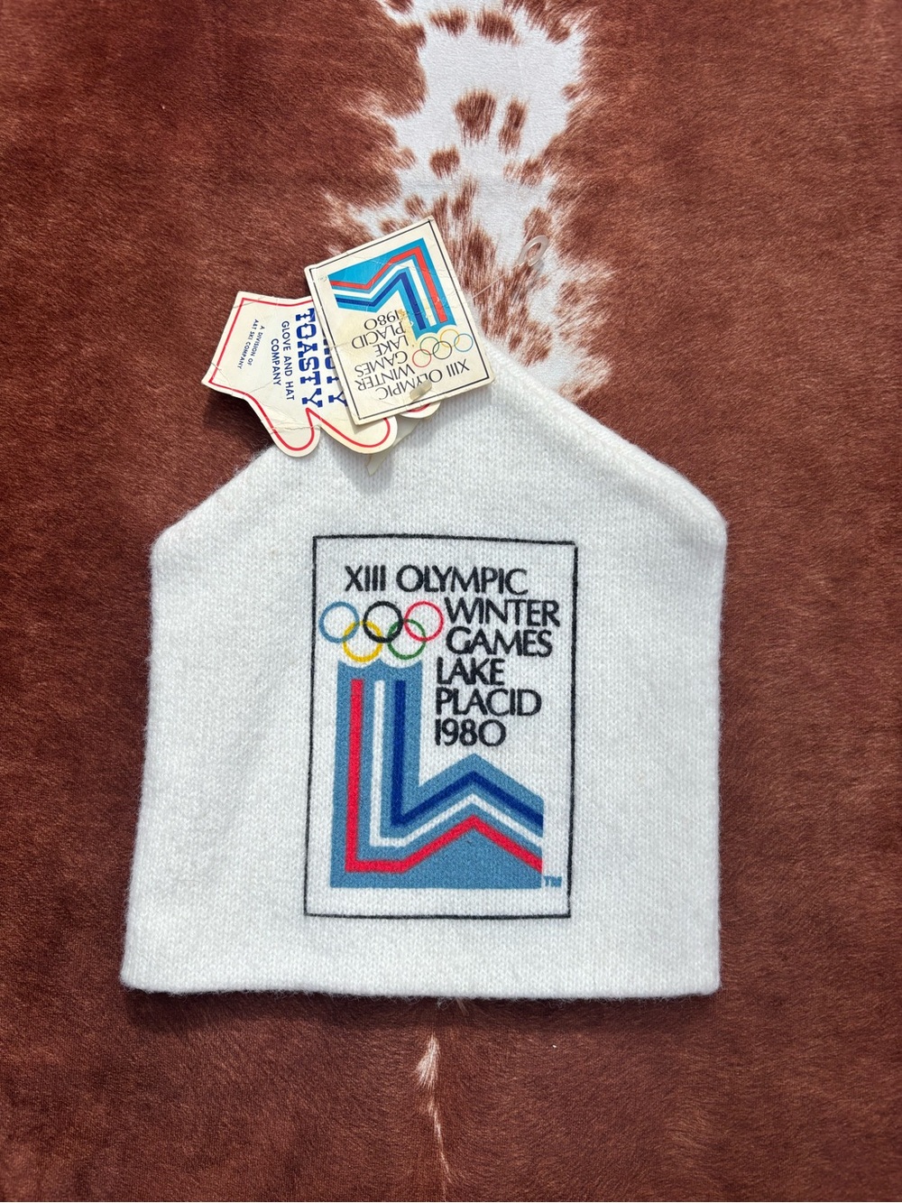Vintage  'Lake Placid 1980' Olympic Winter Games Beanie Tuque NWT